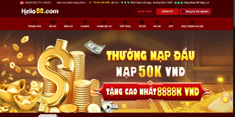 Siêu Khuyến Mãi Hoàn Trả Hello88 Lên Đến 3%